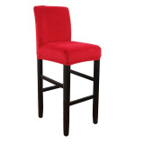Velvet Elastic Chair Cover for Bar Stool Short Back Dining Room Chair Slipcover Spandex Stretch Case for Chairs Banquet Wedding