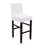 Velvet Elastic Chair Cover for Bar Stool Short Back Dining Room Chair Slipcover Spandex Stretch Case for Chairs Banquet Wedding