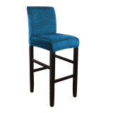 Velvet Elastic Chair Cover for Bar Stool Short Back Dining Room Chair Slipcover Spandex Stretch Case for Chairs Banquet Wedding