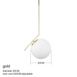 Modern Glass Ball Pendant Lights For Home Dining Room Living Bedroom Hang Lamp Restaurant Decor Fixtures Lighting AC85-240V