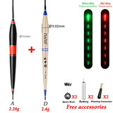 Smart Led Fishing Electronic Float Set + USB Charger Fish Bite Automatically Remind Color Change Night Fishing Tackle 2020 Buoy