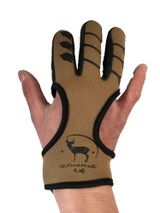 Protective 3 Fingers Hand Leather Black Guard Glove Safety Archery for Recurve Compound Bow Shooting crossbow slingshot hunting