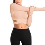 VERTVIE Tight Seamless Yoga Shirts Women Short Sleeve Cropped Gym Tops Fitness Woman Running Workout Sport T-Shirts Sports Wear