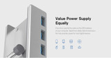 USB 3.0 Hub, 4 Port USB3.0 Clip-Type Aluminum