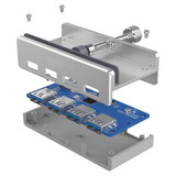 USB 3.0 Hub, 4 Port USB3.0 Clip-Type Aluminum