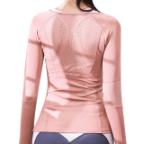 Women's Sports Wear Fitness Women Jersey knitting Long Sleeve Gym Woman Tight Sport Shirt Yoga Top Female Workout Tops T-shirt