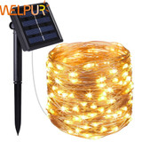 New year Solar Lamp LED Outdoor 10m/5m LED String Lights Fairy Holiday Christmas Party Garlands Solar Garden Waterproof Lights