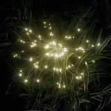 LED Solar Firework Lights Outdoor Waterproof Fairy Garland 90/150 LEDs Light String Garden Lawn Street Christmas Decoration