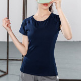 2020 Fashion Women Summer T-Shirts Slim  Sports Fitness Yoga Short Sleeve Yoga Top Yoga Pants Mesh Womens Gym Shirt Sport Wear