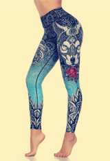 LI-FI Original Wolf Print Leggings Women Yoga Pants Gym Leggings Fitness Sports Wear Elastic Tight Yoga Leggings