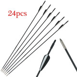 Archery Fiberglass Arrows 31inch Hunting Target Arrows for Recurve Bow Traditional Longbow with Fixed Arrows Tips