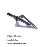 6pcs Arrow Broadheads 100gn-125gn Arrows Tips for Archery Hunting Compound Bow and Crossbows and Recoil Arrow Heads