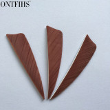 50pcs ONTFIHS 3" Shield Cut Fletching Arrow Feathers 12 Color Turkey Feather Archery Arrow Accessories Fletches Feathers FT44