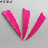 50pcs ONTFIHS 3" Shield Cut Fletching Arrow Feathers 12 Color Turkey Feather Archery Arrow Accessories Fletches Feathers FT44