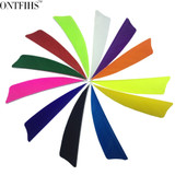 50pcs ONTFIHS 3" Shield Cut Fletching Arrow Feathers 12 Color Turkey Feather Archery Arrow Accessories Fletches Feathers FT44