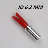 12pcs Arrow Pin Nocks Size L Arrow Nock +Aluminum Pin  For ID 4.2 mm 6.2 mm Carbon Arrow Shaft DIY Archery Accessories