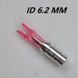 12pcs Arrow Pin Nocks Size L Arrow Nock +Aluminum Pin  For ID 4.2 mm 6.2 mm Carbon Arrow Shaft DIY Archery Accessories