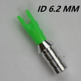 12pcs Arrow Pin Nocks Size L Arrow Nock +Aluminum Pin  For ID 4.2 mm 6.2 mm Carbon Arrow Shaft DIY Archery Accessories