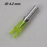 12pcs Arrow Pin Nocks Size L Arrow Nock +Aluminum Pin  For ID 4.2 mm 6.2 mm Carbon Arrow Shaft DIY Archery Accessories