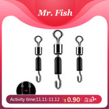 30PCS/Lot Ball Bearing Swivel Solid Rings Fishing Connector Ocean Boat Fishing Hooks Quick Fast Link Connector