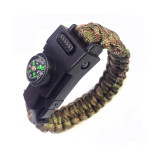 4mm Survival Paracord Bracelet LED Multi-function Bracelet Survive Outdoor Emergency 550 Paracord Camping Hiking Rscue Hand Rope
