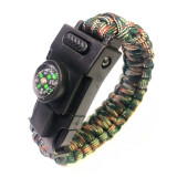 4mm Survival Paracord Bracelet LED Multi-function Bracelet Survive Outdoor Emergency 550 Paracord Camping Hiking Rscue Hand Rope