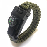 4mm Survival Paracord Bracelet LED Multi-function Bracelet Survive Outdoor Emergency 550 Paracord Camping Hiking Rscue Hand Rope