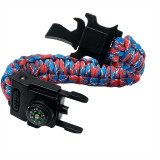 4mm Survival Paracord Bracelet LED Multi-function Bracelet Survive Outdoor Emergency 550 Paracord Camping Hiking Rscue Hand Rope