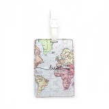 Creative World Map High Quality Travel Accessories Luggage Tag PU Suitcase ID Addres Holder Baggage Boarding Tag Portable Label