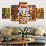 Canvas Hindu Gods Pictures Wall Art Poster 5 Piece Indian Ganesha God Pictures  Religion Paintings