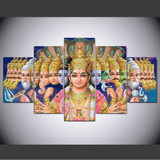Canvas HD Prints Poster Modular Wall Art Picture 5 Pieces The Hindu God Vishnu Painting Room Home