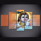 5 Piece Wall Art God Hindu Cuadros Poster Canvas Painting Quadros Decor Art Picture Indain Gods Canvas Prints
