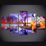 5 Piece Wall Art God Picture Home Decor Art Colorful Posters Isiamic Art Canvas Art Posters Hindu God Canvas