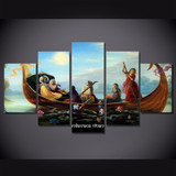 5 Piece Home Quadros Decorativo Wall Poster Hindu God Prints Picture Art Painting Anime Wall Decoration