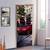 Door Sticker Self Adhesive Renew Cool Car Printed Wall Artwork PVC Waterproof Wallpaper Pictures