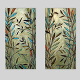 2 Piece Canvas Art Print Picture Tree Leaf Leaves Poster Painting Modern Wall Pictures For Living Room