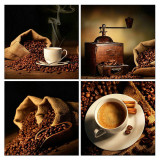 4 Piece Canvas Art Coffee Kitchen Modern Abstract Painting Wall Pictures Living Room Decoration Pictures