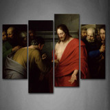 4 Panels Wall Art Pictures Christian Picture Canvas Print Modern Religion Posters For Living Room