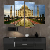 4 Piece Modern Home Decor Canvas Painting Taj Mahal Building Pictures Decorative Paintings Wall Art Printed