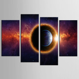 4 Piece Canvas Art Star Space Planet Canvas Print Painting Living Room Wall Art Printing On Canvas