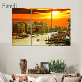 3 Panels Canvas Wall Art Wall Decor Home Decoration Seaside Castle Nature Canvas Paintings Venice Print Art