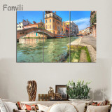 3 Panels Canvas Wall Art Wall Decor Home Decoration Seaside Castle Nature Canvas Paintings Venice Print Art