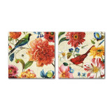 2 Panels Vintage Poster Modular Flowers Canvas Painting Modern Home Living Room Wall Art Poster Prints