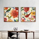 2 Panels Vintage Poster Modular Flowers Canvas Painting Modern Home Living Room Wall Art Poster Prints