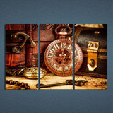 3 Panels Canvas Art Vintage Watch Box Key Home Decor Wall Art Painting Canvas Prints Pictures Poster