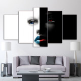 5 Piece Canvas Paintings Abstract Art Face Printed Home Decor Wall Pictures Living Room