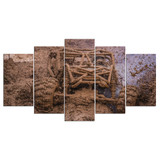5 Pieces Wall Art Picture Gift Crazy Muddy Cross-Country Home Decoration Canvas Print Painting