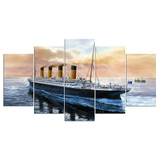 HD Print 5 Pieces Canvas Painting Titanic Seascape Poster Wall Art Print Pictures Living Room