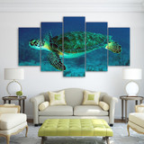 5 Piece Canvas Art HD Print Home Decor Sea Turtle Paintings Living Room Wall Poster Picture