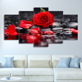 5 Pieces Wall Art Picture Gift Rose Home Decoration Canvas Print Painting Living Room Printed